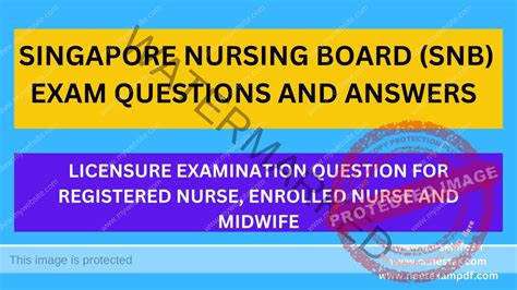 snb exam questions and answers pdf|Singapore Nursing Board Exam Question paper.